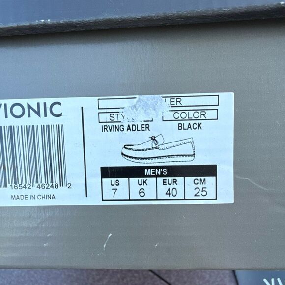 NIB Vionic Irving Adler moccasins shoes men’s size 7 black orthotics fuzzy furry - Picture 3 of 7